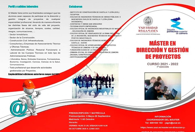 Máster en dirección y gestión de proyectos. Curso 2021-2022